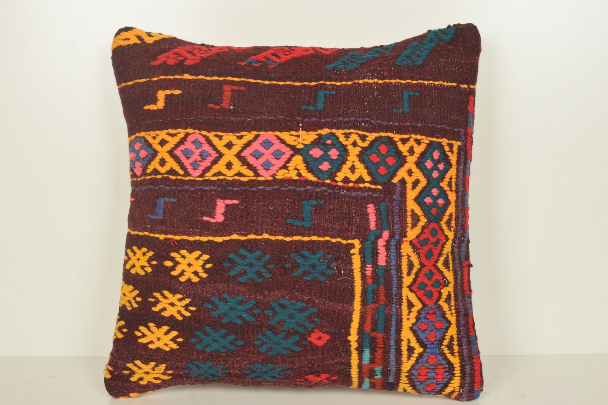 Aztec Kilim Pillow C01384 18x18 Easter Body Bright