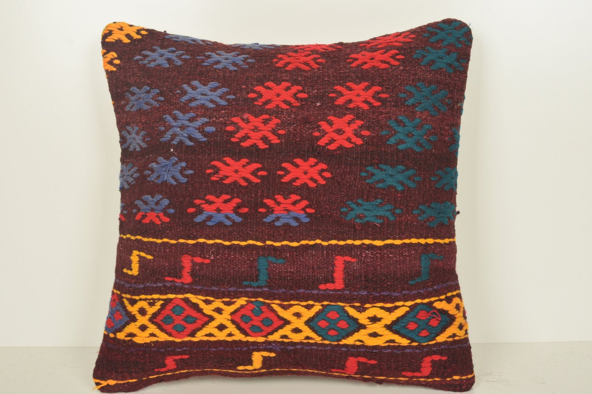 Turkish Cushions Perth C01387 18x18 Regional Rustic Wool