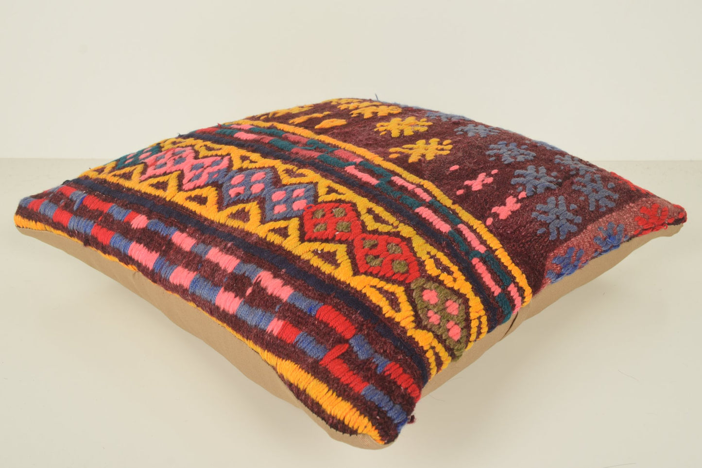 Kilim Cushion Ikea C01391 18x18 Folkloric Gypsy Handwork