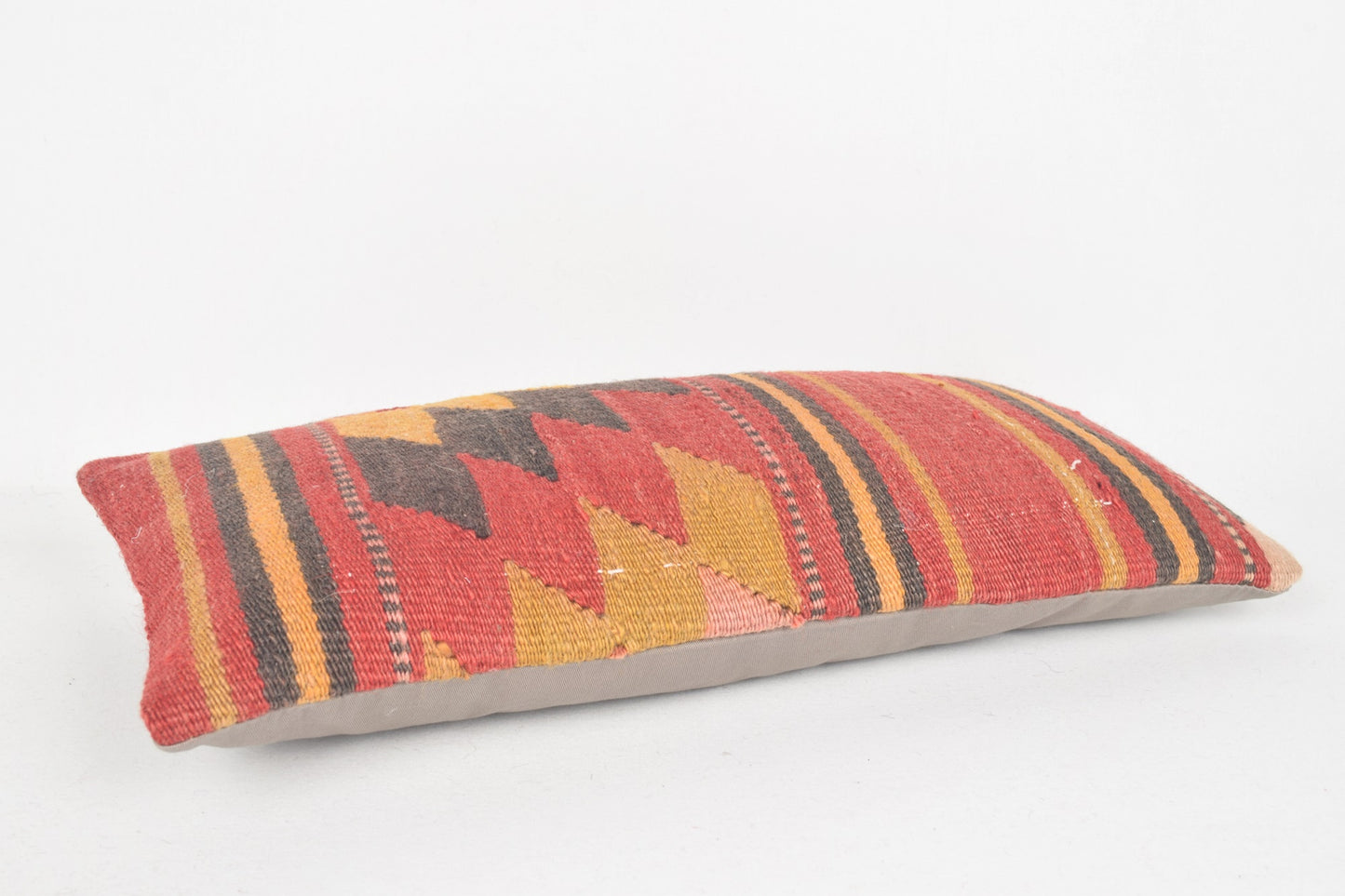 Kilim Floor Pillow Cushion G00216 Flat Weaving Geometric Woollen