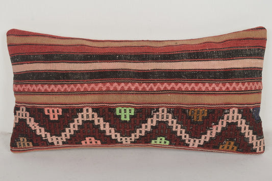Zanafi Kilim Rug Pillow G00567 Cross-stitch Adorning Gypsy Great Handwork