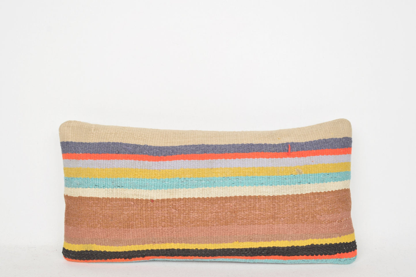 Rectangular Kilim Rugs Pillow G00380 Crochet Primitive Bench Personal Embellishing